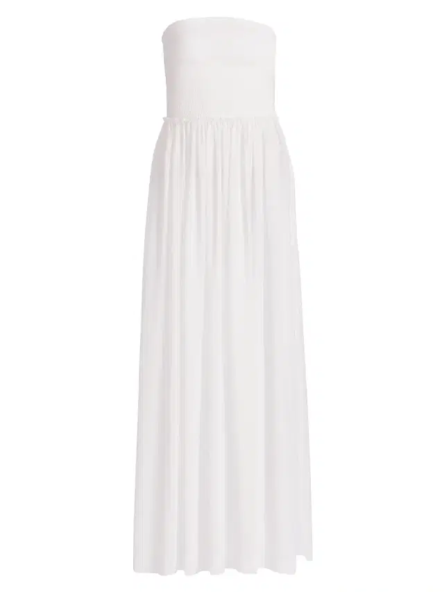 Ramy Brook Women's Calista Smocked Strapless Flare Dress - White