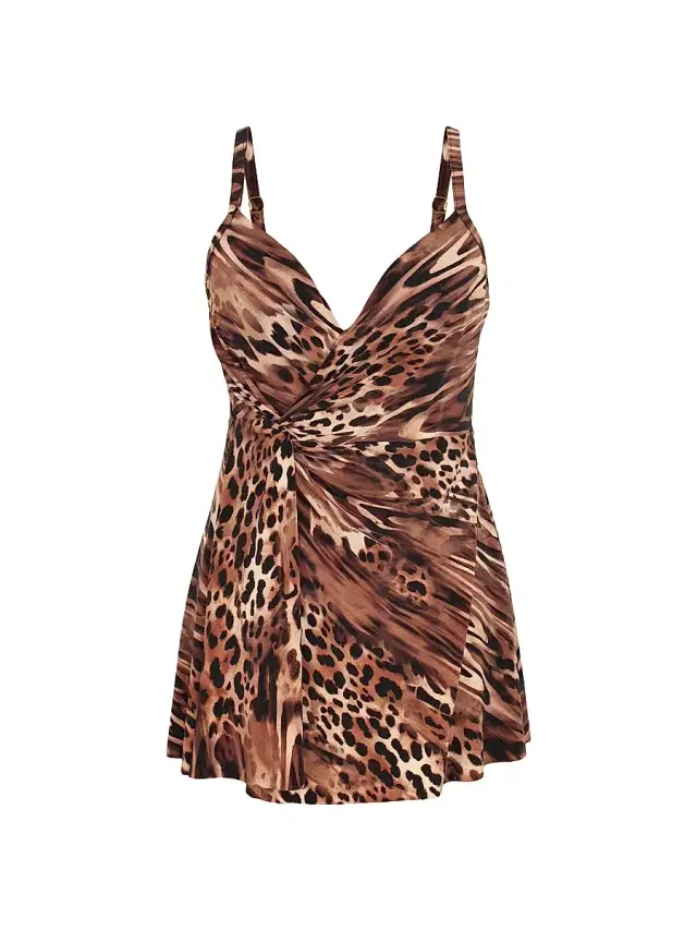 Miraclesuit Swim Women's Ocicat Adora Swim Dress - Black Multi