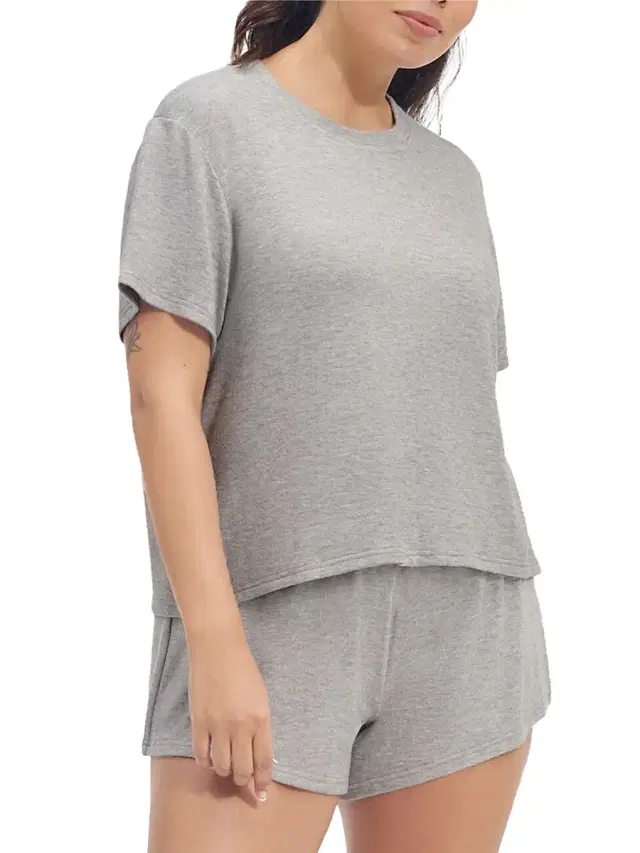 UGG Women's Aniyah Two-Piece Short Set - Grey Heather