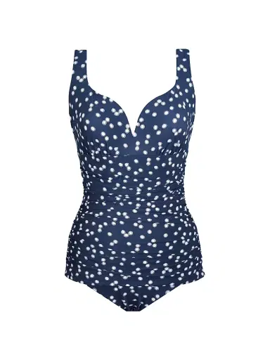 Miraclesuit Swim Women's Luminare Cherie Polka Dot One-Piece Swimsuit - Midnght Blue - Size 8 | Thumbnail 1