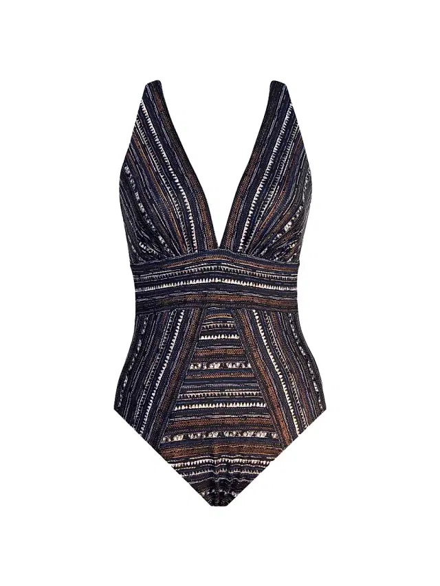 Miraclesuit Swim Women's Cypher Odyssey One-Piece Swimsuit - Black Multi - Size 8