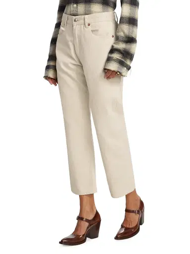 R13 Women's Boyfriend Low-Rise Crop Jeans | Thumbnail 4 R13 Women's Boyfriend Low-Rise Crop Jeans | Thumbnail 4