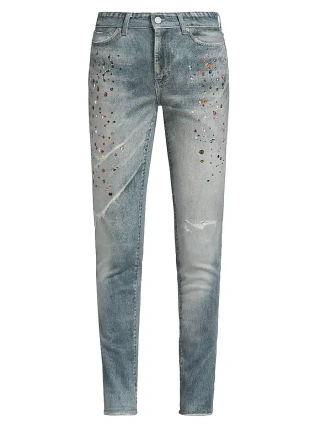 Purple Brand Women's Cyanine Jewel Skinny Jeans - Light Indigo