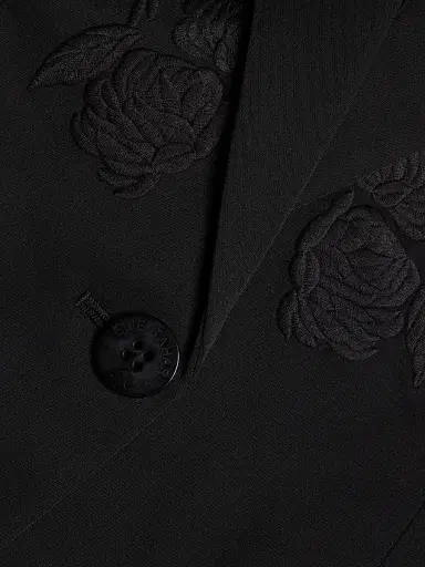 Elie Tahari Women's Blair Floral Matte Crepe Single-Button Blazer - Noir | Thumbnail 7 Elie Tahari Women's Blair Floral Matte Crepe Single-Button Blazer - Noir | Thumbnail 7