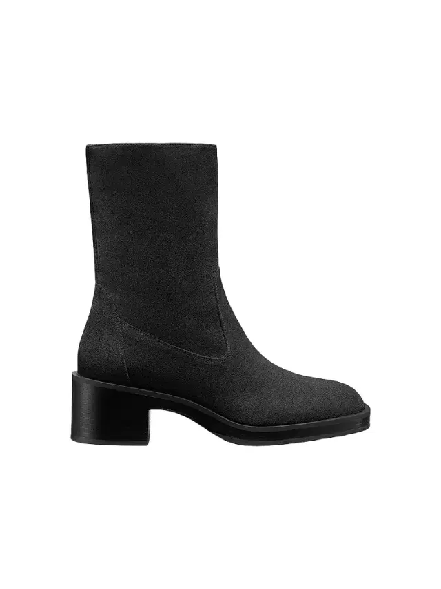 Stuart Weitzman Women's Kaia 40MM Sport Suede Booties - Black