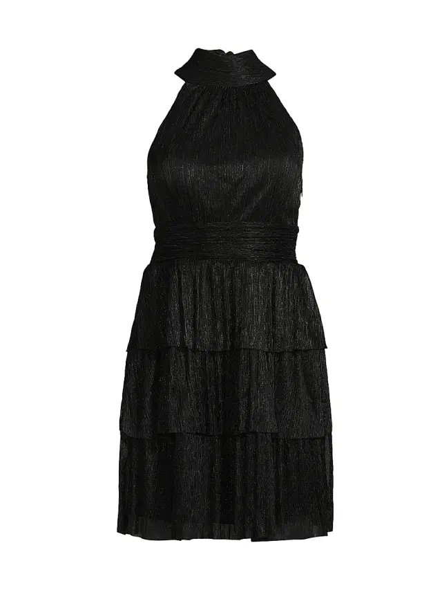 Lilly Pulitzer Women's Wyn Halter Minidress - Noir Metallic