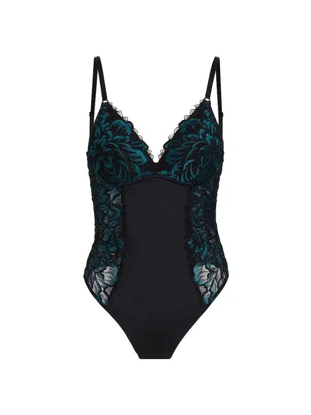 Cosabella Women's Encantata Lace Shaper Teddy - Black Canale