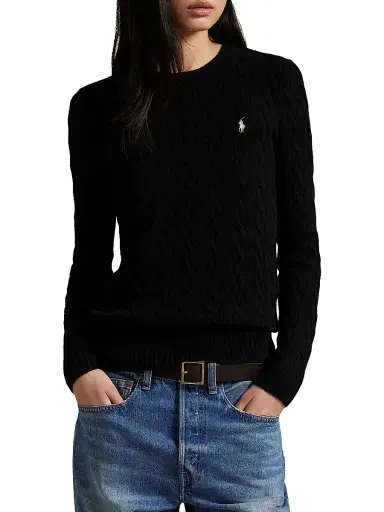 Polo Ralph Lauren Women's Cable-Knit Wool-Cashmere Crewneck Sweater | Thumbnail 3 Polo Ralph Lauren Women's Cable-Knit Wool-Cashmere Crewneck Sweater | Thumbnail 3