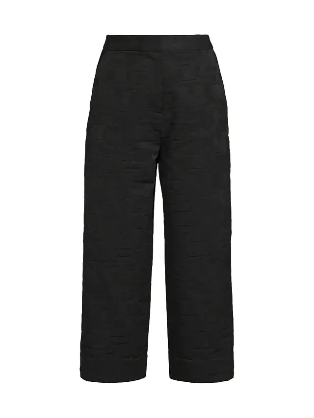 Natori Women's Jacquard Wide-Leg Crop Pants - Black - Size 8