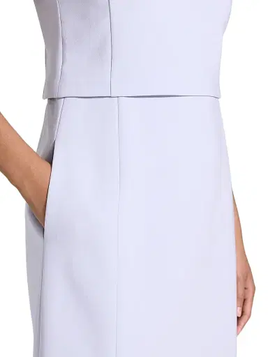 Theory Women's Sculpted Sleeveless Minidress - Pearl Blue - Size 12 | Thumbnail 6