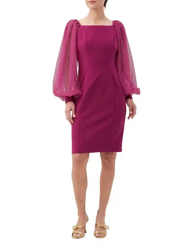 Trina Turk Women's Tamadachi Tulle-Sleeve Minidress | Thumbnail 2 Trina Turk Women's Tamadachi Tulle-Sleeve Minidress | Thumbnail 2