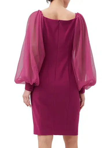 Trina Turk Women's Tamadachi Tulle-Sleeve Minidress | Thumbnail 4 Trina Turk Women's Tamadachi Tulle-Sleeve Minidress | Thumbnail 4