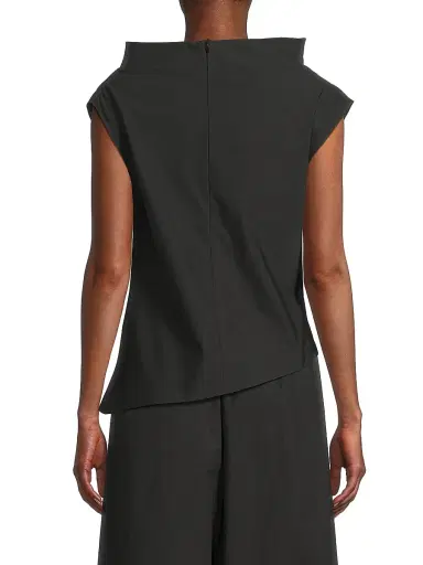 Natori Women's Asymmetric Funnelneck Top - Black - Size 4 | Thumbnail 5 Natori Women's Asymmetric Funnelneck Top - Black - Size 4 | Thumbnail 5