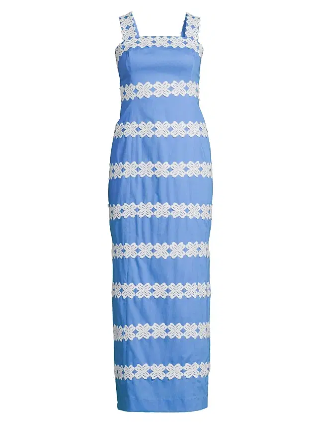 Lilly Pulitzer Women's Davis Cotton Maxi Dress - Sunwashed Blue