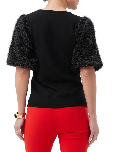 Trina Turk Women's Barbier Puff-Sleeve Wool Sweater | Thumbnail 5 Trina Turk Women's Barbier Puff-Sleeve Wool Sweater | Thumbnail 5