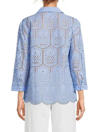 Lilly Pulitzer Women's Gracee Pineapple Tile Eyelet Tunic | Thumbnail 5 Lilly Pulitzer Women's Gracee Pineapple Tile Eyelet Tunic | Thumbnail 5