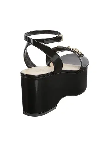 Gucci Women's Lady Horsebit 75MM Leather Platform Sandals - Black | Thumbnail 3 Gucci Women's Lady Horsebit 75MM Leather Platform Sandals - Black | Thumbnail 3