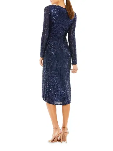 Mac Duggal Women's Sequined Knee-Length Dress | Thumbnail 2 Mac Duggal Women's Sequined Knee-Length Dress | Thumbnail 2