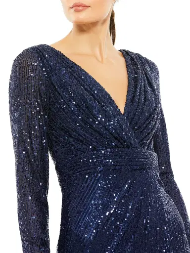 Mac Duggal Women's Sequined Knee-Length Dress | Thumbnail 3 Mac Duggal Women's Sequined Knee-Length Dress | Thumbnail 3