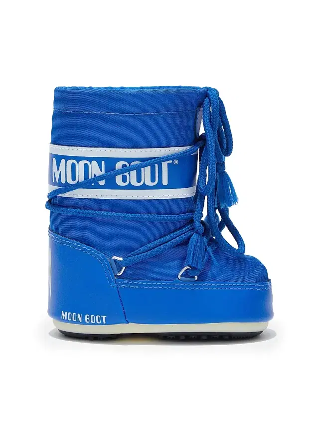 Moon Boot Baby's Icon Mini Padded Nylon Boots - Electric Blue 4 (Baby)