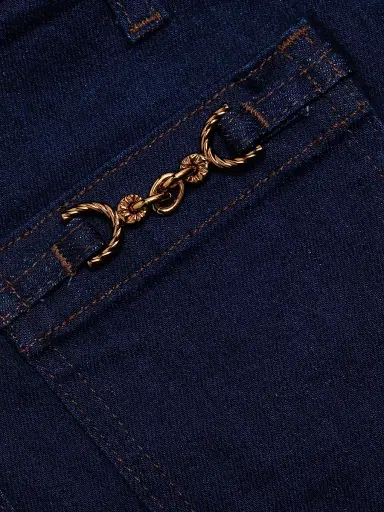 Veronica Beard Women's Beverly Chain-Detail High-Rise Flare Jeans | Thumbnail 7 Veronica Beard Women's Beverly Chain-Detail High-Rise Flare Jeans | Thumbnail 7