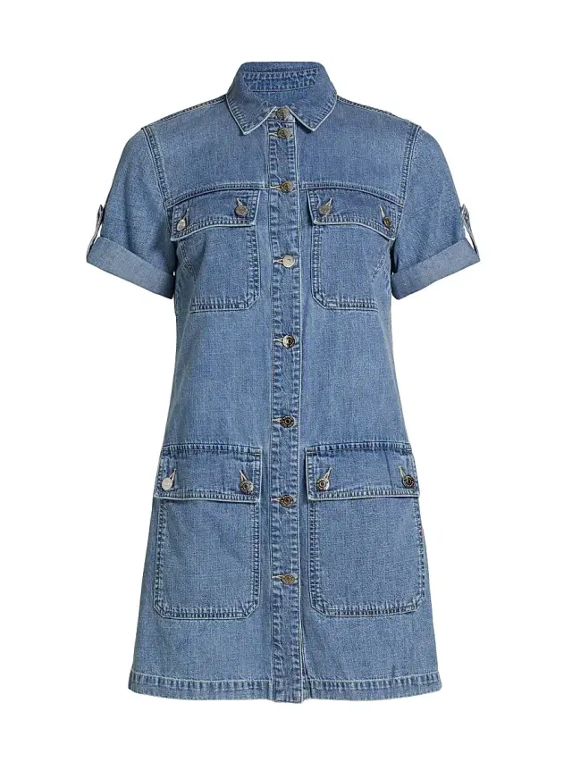 Veronica Beard Women's Warren Denim Minidress - Star Light