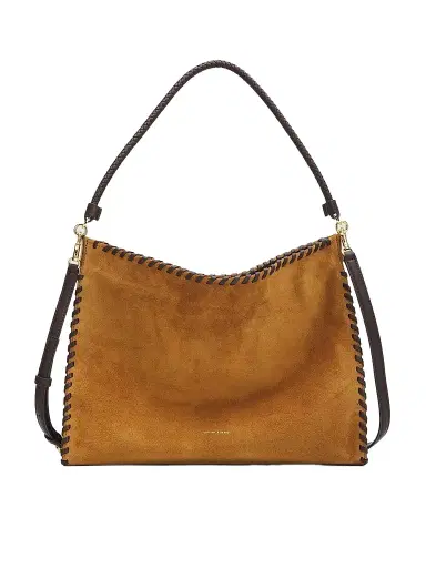 Veronica Beard Women's Vida Whipstitch Suede Shoulder Bag | Thumbnail 1 Veronica Beard Women's Vida Whipstitch Suede Shoulder Bag | Thumbnail 1