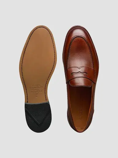 Allen Edmonds Men's Randolph 2.0 Leather Penny Loafers - Chili | Thumbnail 4