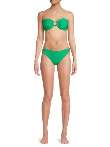 Ramy Brook Women's Titan Bandeau Bikini Top - Palm Green - Size Small | Thumbnail 2