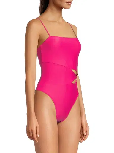 Ramy Brook Women's Ravi Cut-Out One-Piece Swimsuit - Perfect Pink - Size Small | Thumbnail 4