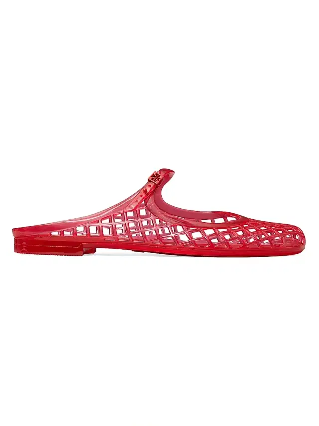 Tory Burch Women's Mellow Jelly Mary Jane Flats - Red Volcano
