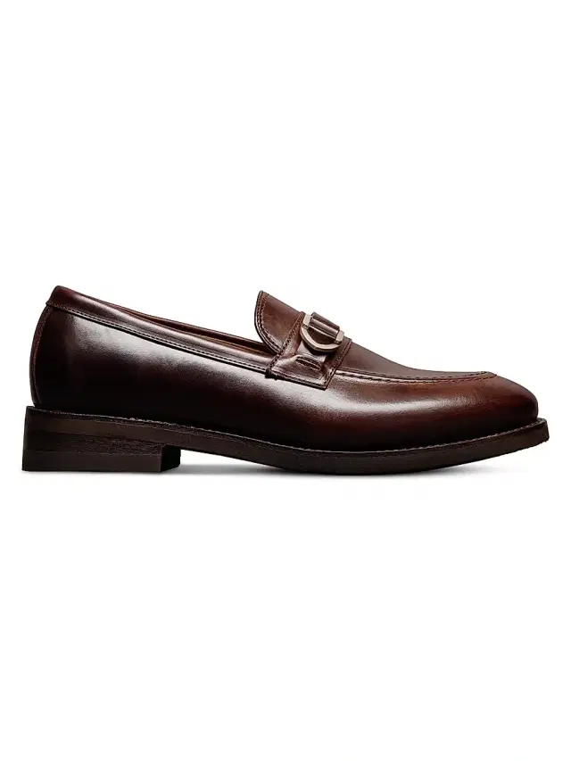 Allen Edmonds Men's Rollins Buckle-Detail Leather Loafers - Porcino