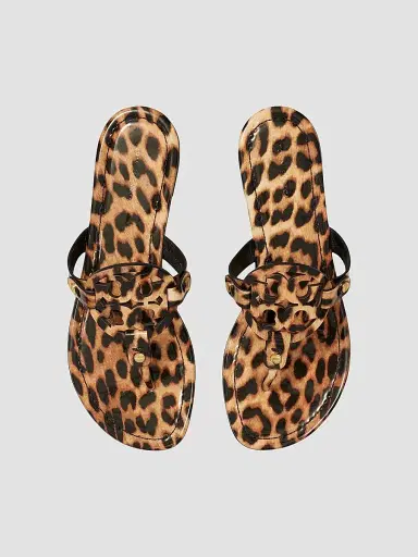 Tory Burch Women's Miller Leather Sandals - Leopard - Size 5 | Thumbnail 3 Tory Burch Women's Miller Leather Sandals - Leopard - Size 5 | Thumbnail 3