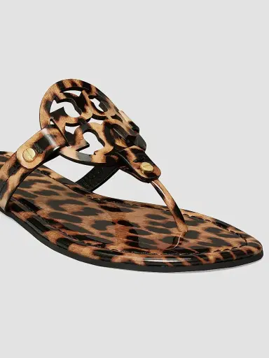 Tory Burch Women's Miller Leather Sandals - Leopard - Size 5 | Thumbnail 4 Tory Burch Women's Miller Leather Sandals - Leopard - Size 5 | Thumbnail 4