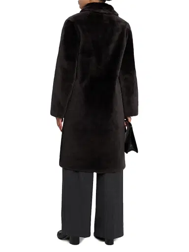 Yves Salomon Women's Reversible Shearling Coat - Etain - Size 8 | Thumbnail 4 Yves Salomon Women's Reversible Shearling Coat - Etain - Size 8 | Thumbnail 4