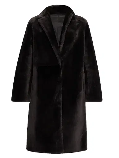 Yves Salomon Women's Reversible Shearling Coat - Etain - Size 8 | Thumbnail 1 Yves Salomon Women's Reversible Shearling Coat - Etain - Size 8 | Thumbnail 1
