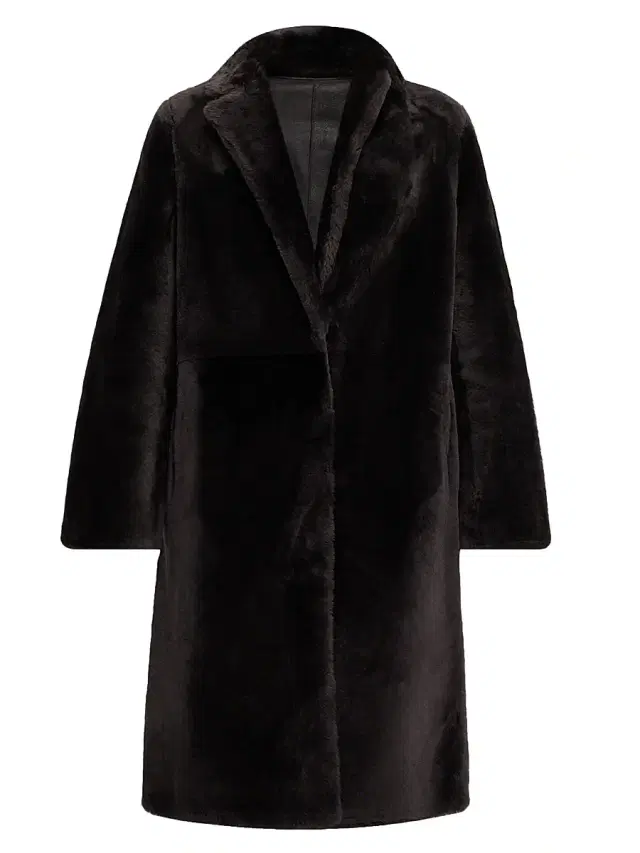 Yves Salomon Women's Reversible Shearling Coat - Etain
