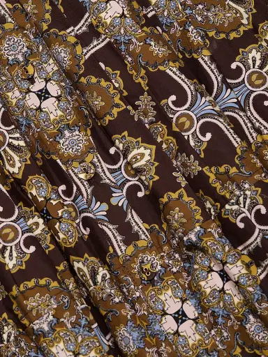 Cara Cara Women's Cameron Tile-Print Cotton Poplin Shirtdress - Vintage Tile Brown | Thumbnail 7