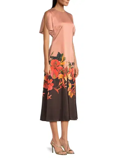Hutch Women's Raven Floral Satin Midi-Dress | Thumbnail 4 Hutch Women's Raven Floral Satin Midi-Dress | Thumbnail 4