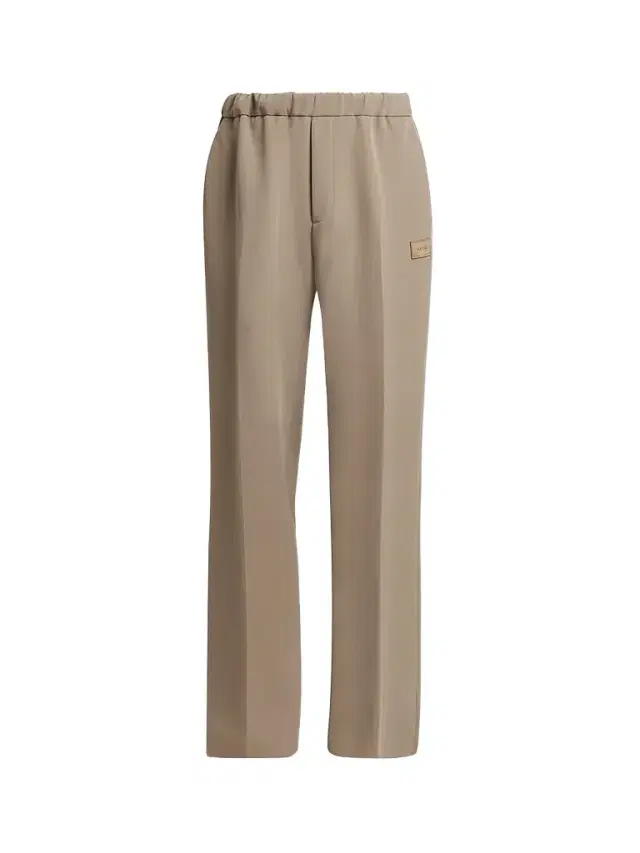 Amiri Men's Elasticized Waistband Satin Wide-Leg Track Pants - Dark Sand