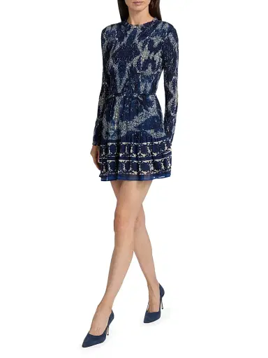 Cara Cara Women's Viola Scrollwork Print Minidress - Scroll Work Ink | Thumbnail 2