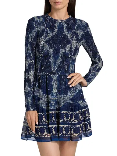 Cara Cara Women's Viola Scrollwork Print Minidress - Scroll Work Ink | Thumbnail 3