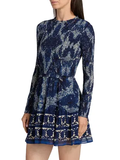 Cara Cara Women's Viola Scrollwork Print Minidress - Scroll Work Ink | Thumbnail 4