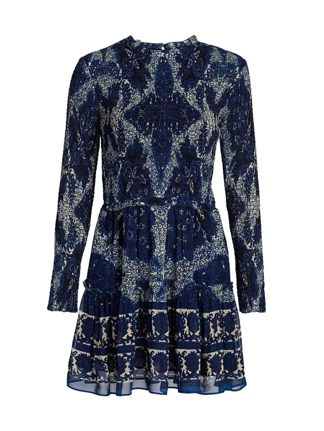 Cara Cara Women's Viola Scrollwork Print Minidress - Scroll Work Ink