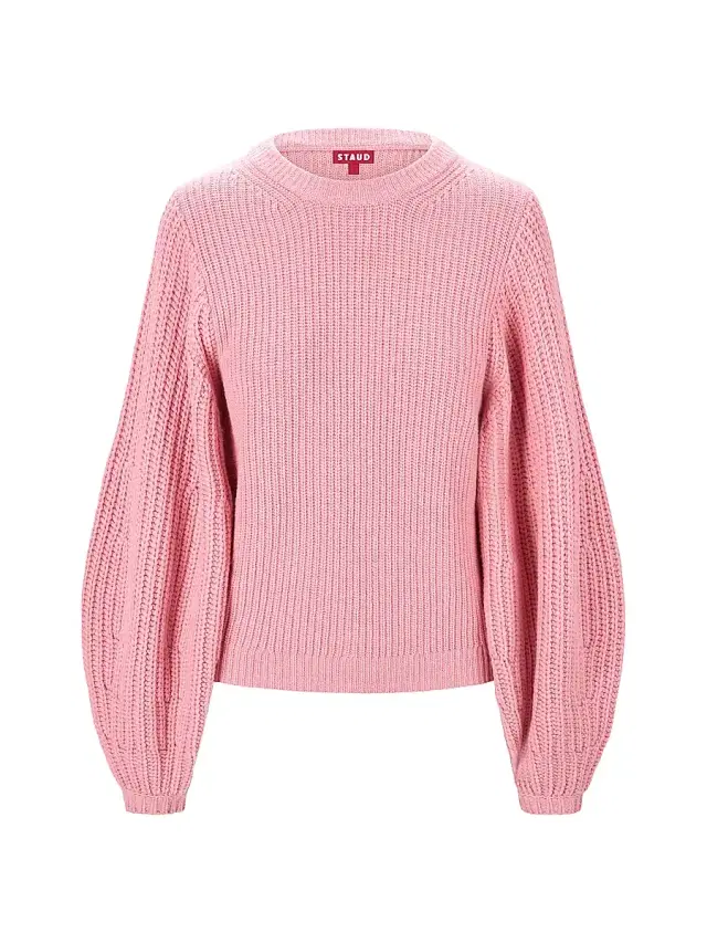 Staud Women's Aura Ribbed Wool-Blend Sweater - Damask Pink