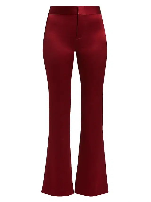 ALICE + OLIVIA Women's Andrew Mr Bootcut Slim Pants - Garnet