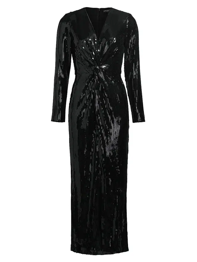 Generation Love Women's Silvanna Sequined Twist-Front Maxi-Dress - Black