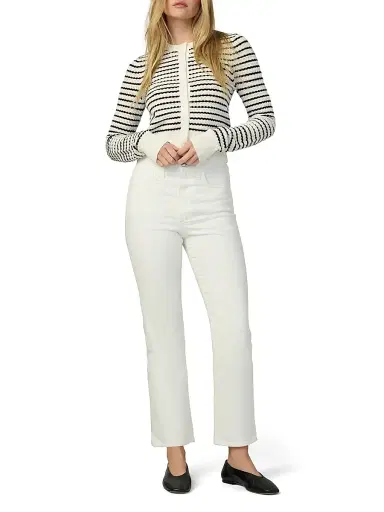 Joe's Jeans Women's Dani Striped Pointelle-Knit Cardigan | Thumbnail 2 Joe's Jeans Women's Dani Striped Pointelle-Knit Cardigan | Thumbnail 2