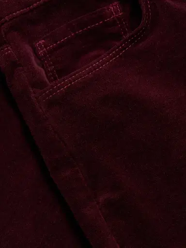 L'AGENCE Women's Stevie Velveteen Mid-Rise Pants - Dark Port | Thumbnail 7 L'AGENCE Women's Stevie Velveteen Mid-Rise Pants - Dark Port | Thumbnail 7