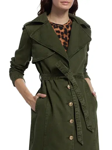 L'AGENCE Women's Zavia Denim Trench Coat - Picholine | Thumbnail 6 L'AGENCE Women's Zavia Denim Trench Coat - Picholine | Thumbnail 6
